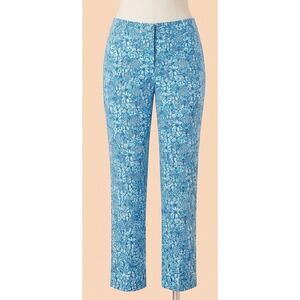 Lilly Pulitzer Women's Golf Pants Luxletic Blue Floral UPF 50+ Sz 16 NWT